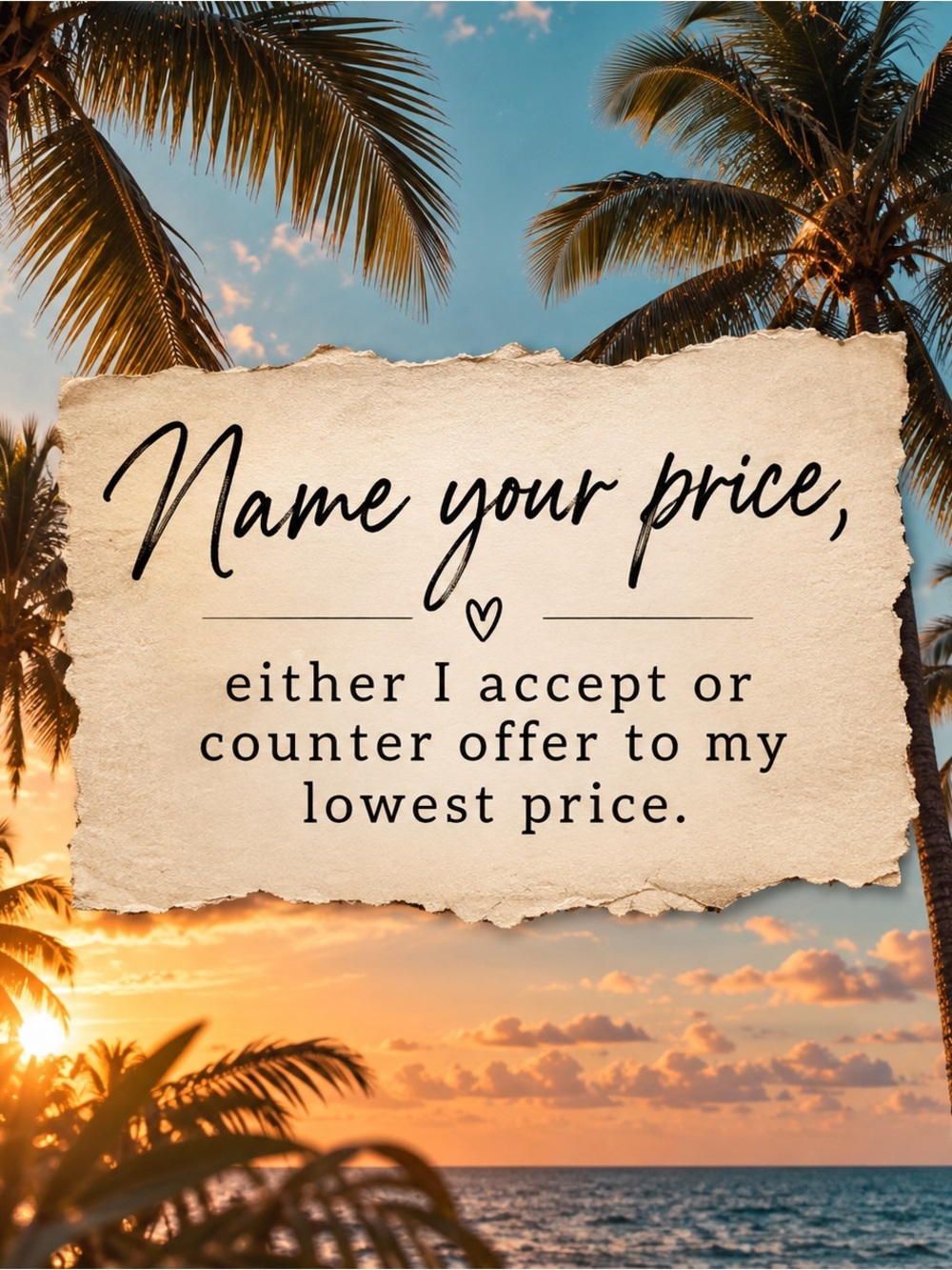 Name Your Price Sale